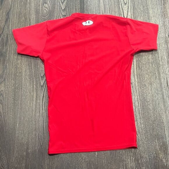 Under Armour Mens HeatGear OG Compression Short Sleeve Top Crewneck Red Size L - Picture 5 of 6